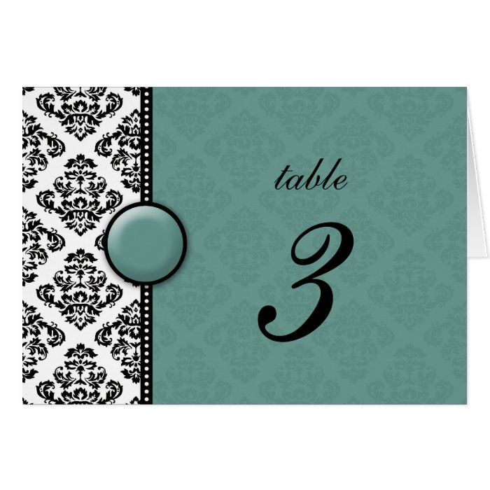 Número negro de la tabla del boda del adorno del v tarjetas de