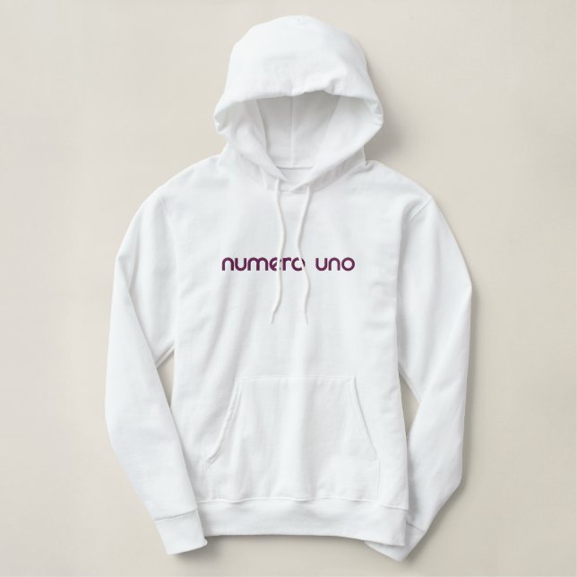 numero uno embroidered hoodie (Design Front)