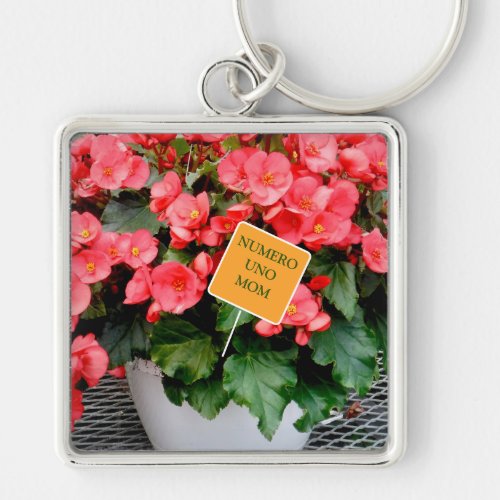 NUMERO UNO MOM MOTHERS DAY FLORAL KEY RING