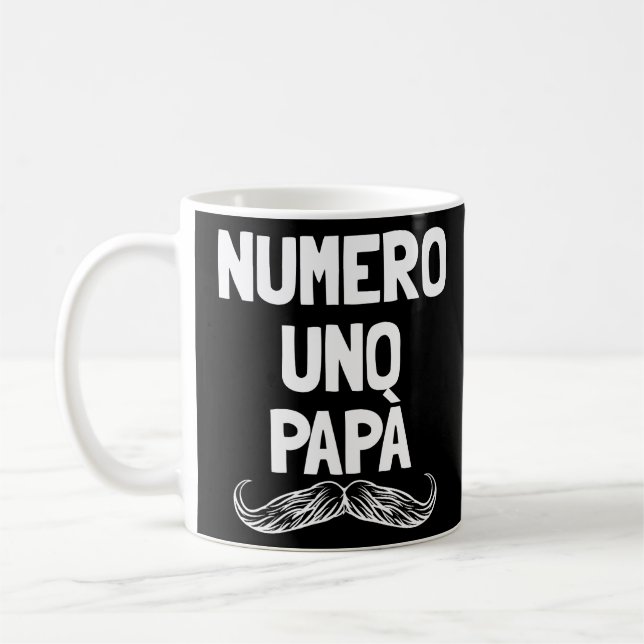 Numero Uno Papa Italian Dad Father's Number 1 Dad  Coffee Mug (Left)
