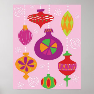 Numerous Christmas decoration illustrated in diffe