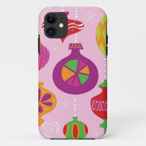 Numerous Christmas decoration illustrated in diffe iPhone 11 Case