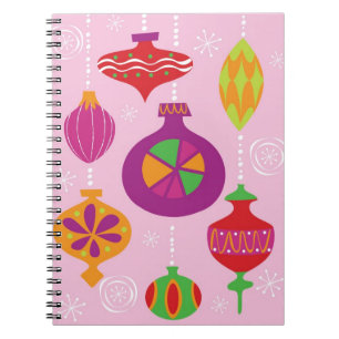 Numerous Christmas decoration illustrated in diffe Notebook
