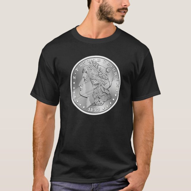 Numismatist Morgan Silver Dollar Coin Collector 2  T-Shirt (Front)