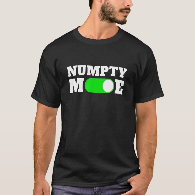 Numpty Mode Activated Scottish Slang Gift T-Shirt (Front)