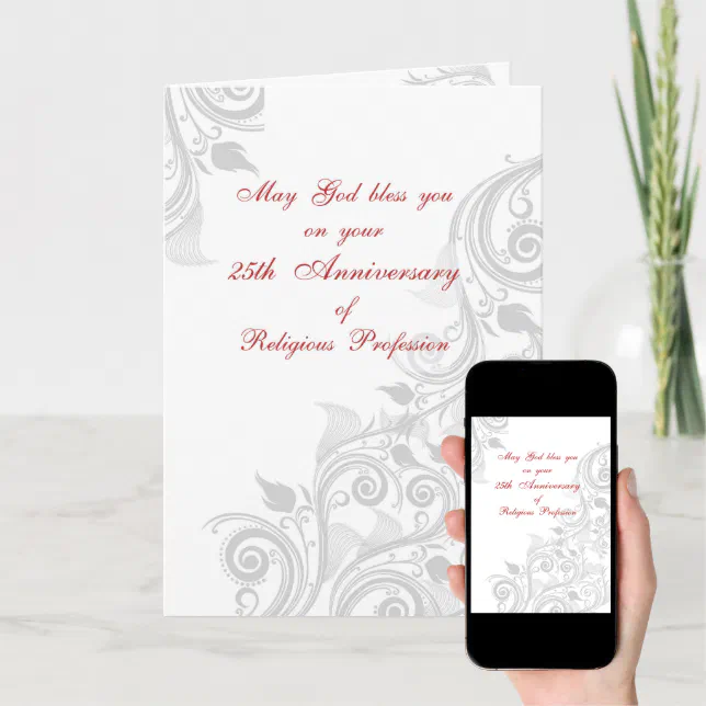 Nun 25th Anniversary Religious Profession Life Card Zazzle