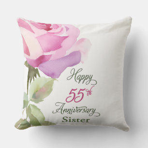 Nun 55th Anniversary Sister Catholic Jubilee Pink Throw Pillow