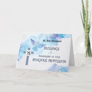 Nun 75th Anniversary of Religious Profession Card