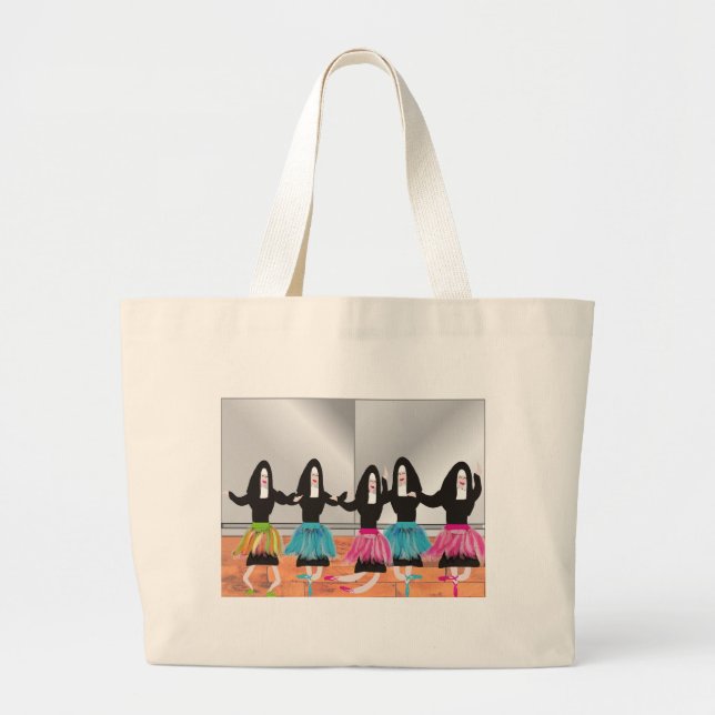 Nun Ballerina Gifts Large Tote Bag (Front)