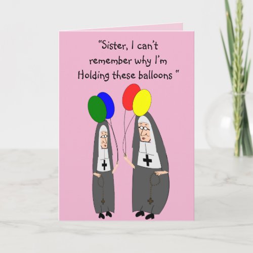 Nun Birthday  Card