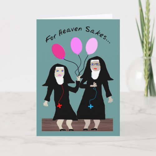 Nun Birthday Card Sister Party Pants