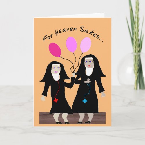 Nun Birthday Card Sister Party Pants 2