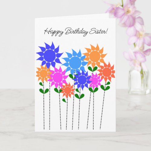 Nun Birthday Floral Card