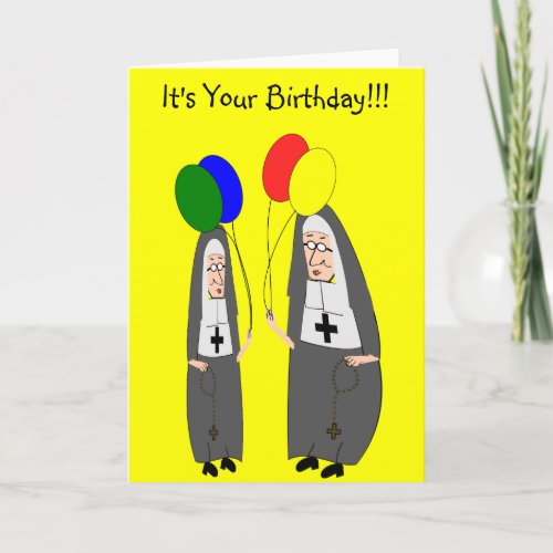 Nun Birthday Gifts Card