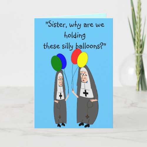 Nun Birthday Gifts Card