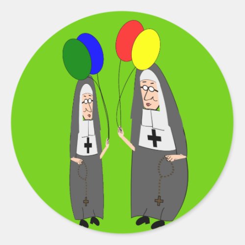 Nun Birthday Gifts Classic Round Sticker