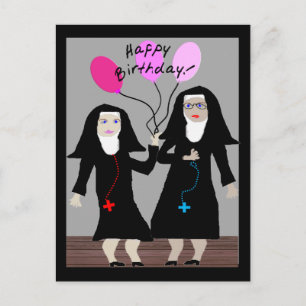 Nun Birthday Gifts "Happy Birthday Sister" Postcard
