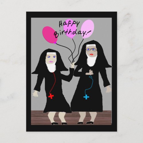 Nun Birthday Gifts Happy Birthday Sister Postcard
