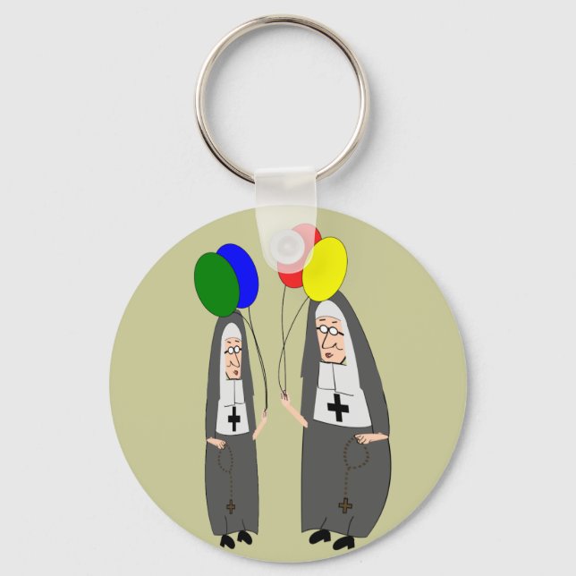 Nun Birthday Gifts Keychain (Front)