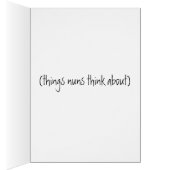 Nun Cards "Things Nuns Think About" Funny (Inside (Right))