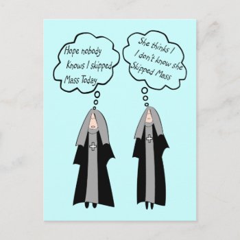 Nun Cards "things Nuns Think About" Funny by ProfessionalDesigns at Zazzle