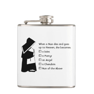 Nun Fun - clean humor, Nun Heaven Joke Flask