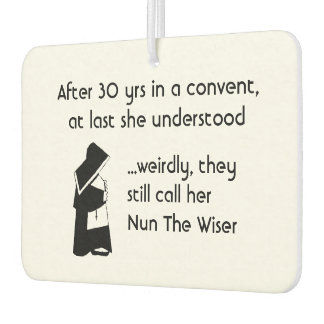 Nun Fun - clean joke, Catholic Humor Air Freshener