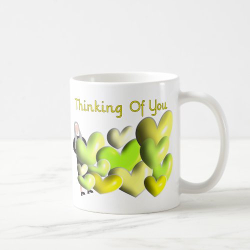 Nun Greeting Cards Thinking of You Artsy Hearts Coffee Mug