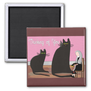 Nun Greeting Cards & Totes "Thinking of You" Magnet
