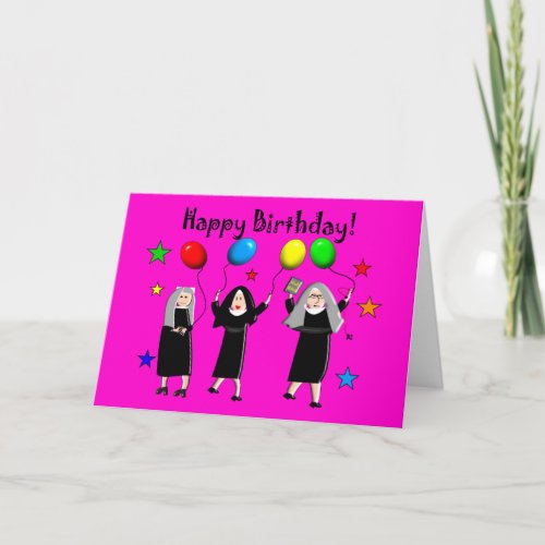 Nun Happy Birthday Cards  Gifts