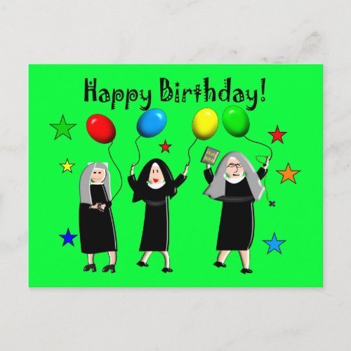 Nun Happy Birthday Cards  Gifts