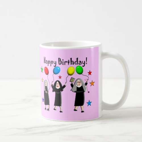 Nun Happy Birthday Cards  Gifts Coffee Mug