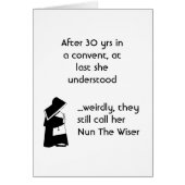 Nun joke - clean humor, Catholic Fun (Front)