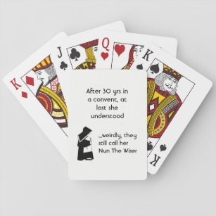 Nun joke - clean humor, Catholic Fun Playing Cards