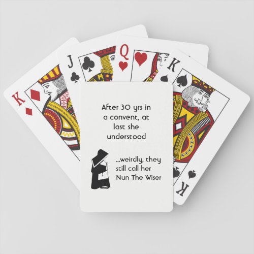 Nun joke _ clean humor Catholic Fun Playing Cards