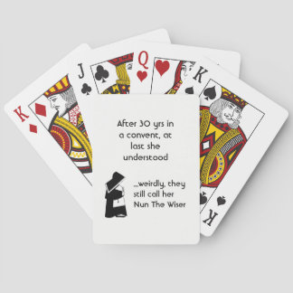 Nun joke - clean humor, Catholic Fun Poker Cards