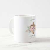 NUN - Ordination or Anniversary - Floral Cross Coffee Mug (Front Left)