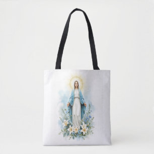 Nun Religious Profession Anniversary Marian Bless Tote Bag