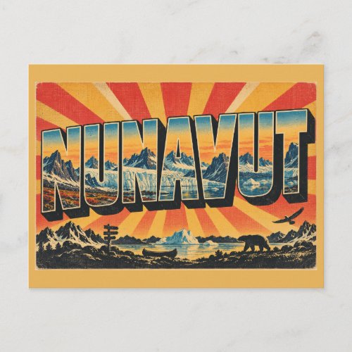 Nunavut Arctic Tundra Glaciers Peaks Art Postcard
