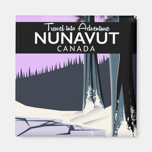 Nunavut Canada Travel poster Magnet (Front)