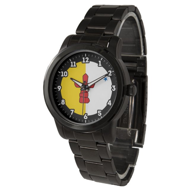 Nunavut Flag Graphic Dial Watch (Angled)