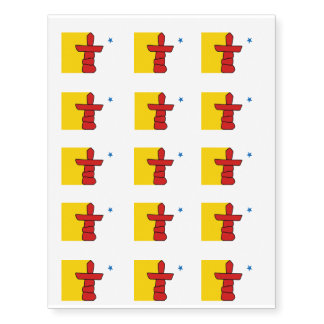 NUNAVUT Flag Temporary Tattoos