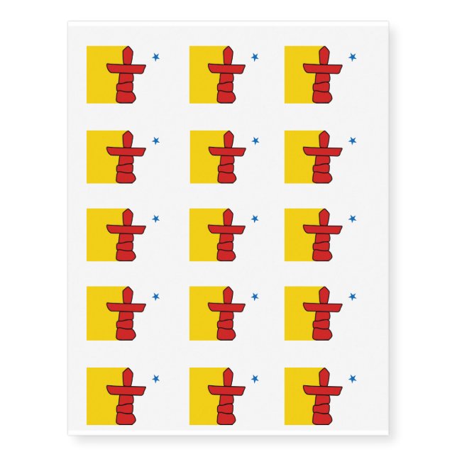 NUNAVUT Flag Temporary Tattoos (Front)