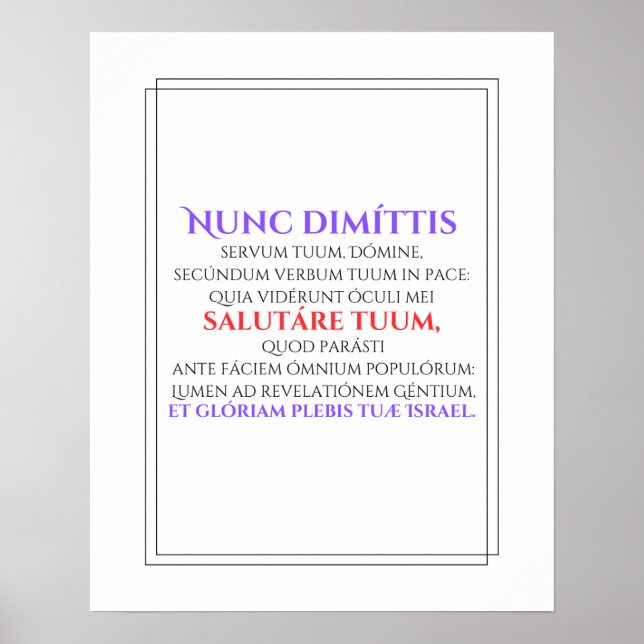 Nunc Dimittis Poster (Front)