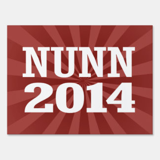 NUNN 2014 YARD SIGN