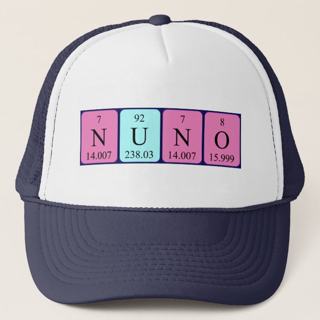 Nuno periodic table name hat (Front)