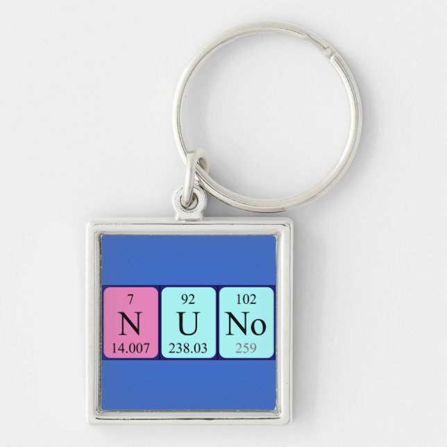 Nuno periodic table name keyring (Front)