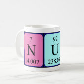 Nuno periodic table name mug (Front Left)