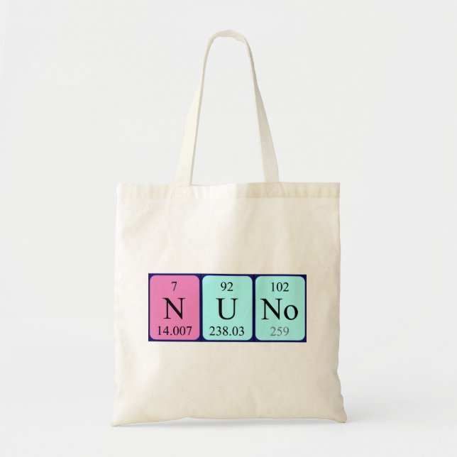 Nuno periodic table name tote bag (Front)