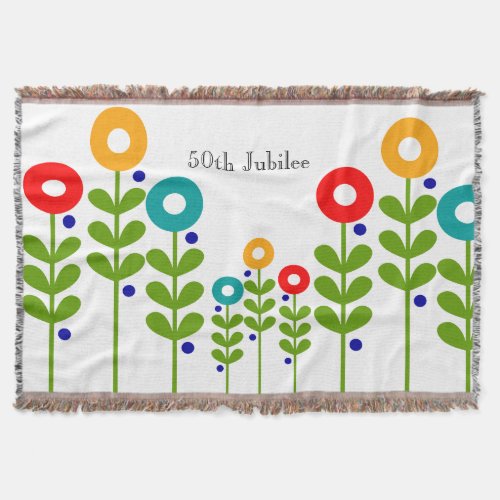 Nuns 50th Golden Jubilee Woven Blanket Floral